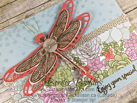 Dragonfly Dreams stamp set and Detailed Dragon Fly Thinlits by Stampin' Up! www.stampstodiefor.com 2