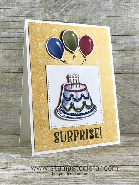 Birthday Memories Suite - Birthday Friends Paper by Stampin' Up! cake