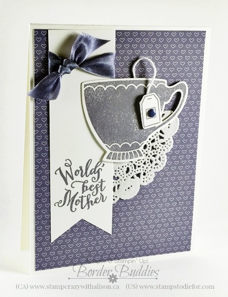 A Nice Cuppa stamp set and Cups & Kettle Framelits 2016 Occasions Catalog #stampinup www.stampstodiefor.com wisteria wonder 2
