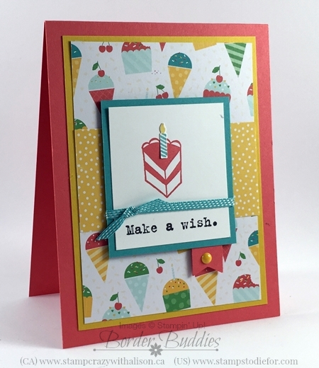 Party With Cake Stamp Set, Cherry on Top paper, #stampinup www.stampstodiefor