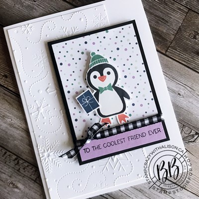 Border Buddy PDF Tutorial featuring the Penguin Place stamp set by Stampin' Up! (2ribbon)
