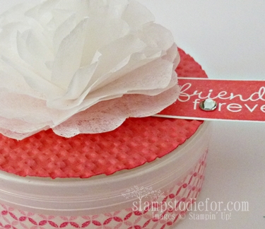 Creped Filter Paper Flowers Brad Container