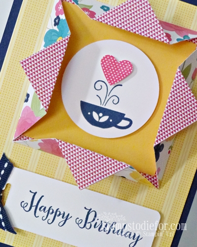 Shadow box frame close up Kind and cozy stamp set