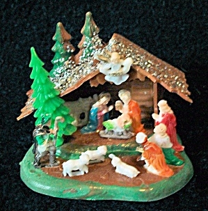 60's Nativity Set Platic