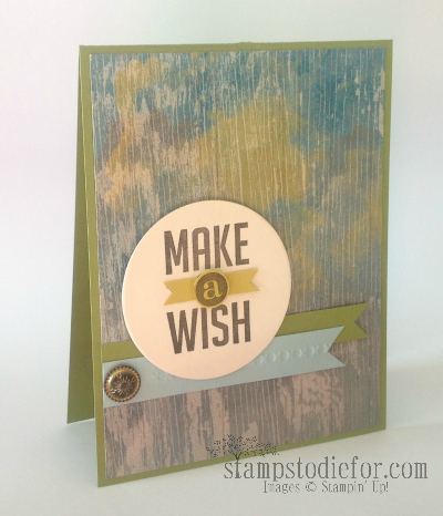 Make a Wish Hand Stamped Birthday Card