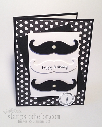 Mustache Happy Birthday Card