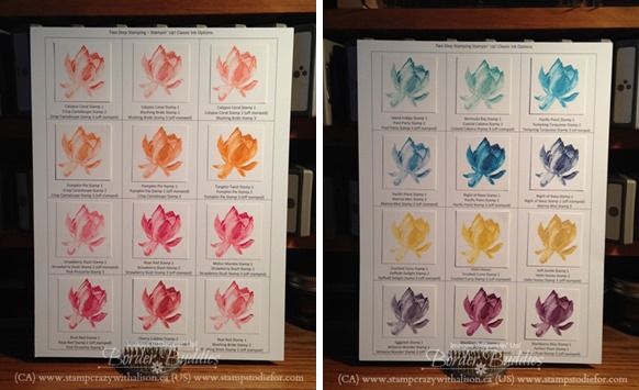 Two Step Stampin' Up! Color Option Chart-tile