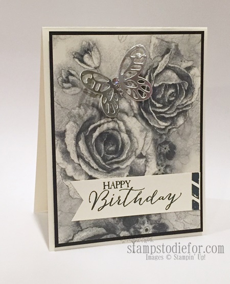 Happy Birthday Card featuring Timeless Elegance Designer Paper