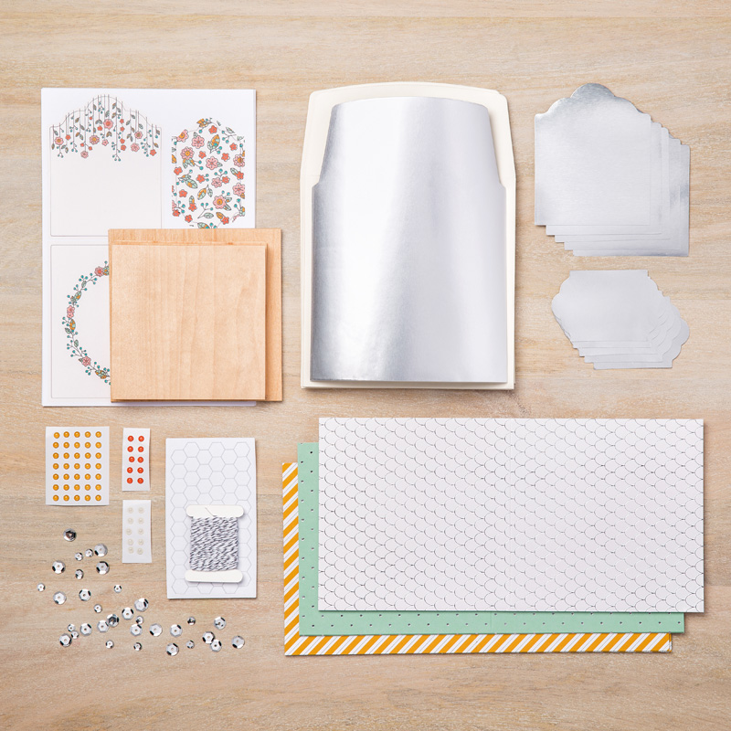 Cottage greeting card kit contents