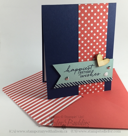 Watercolor wished card kit #watercolorwishes #stampinup #borderbuddies