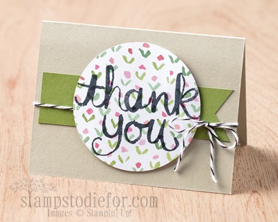 Watercolor Thank You stamp #stampinup www.stampstodiefor.com