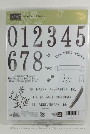 Number of Years Stamp Set