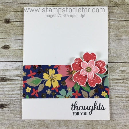 Stampin Up Flower Shop Stamp Set and Pansy Punch Quick and Easy, clean and simple Card (2) www.stampstodiefor