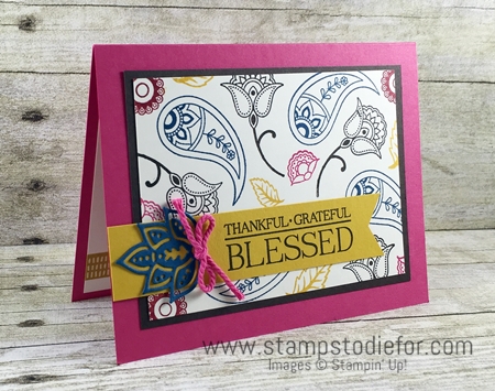 Color Your World International Blog Hop Stampin Up Paisleys & Posies stamp set and coordinating Thinlits 2 www.stampstodiefor.com