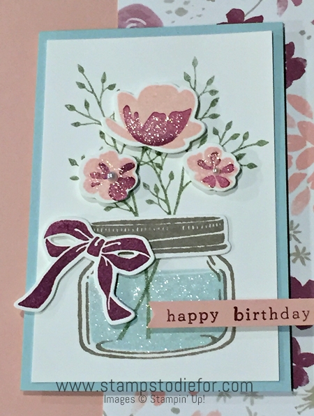 Jar of Love Stamp Set & Blooms and Bliss Designer Series Paper by Stampin' Up! www.stampstodiefor.com