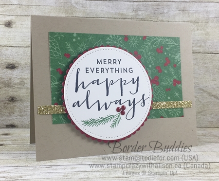 Suite Seasons Stamp Set and Stitched Shapes Framelits by Stampin' Up! Border Buddies 