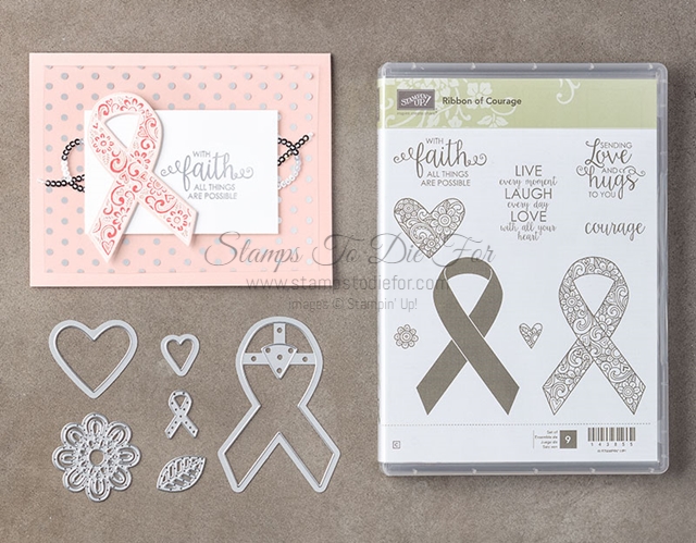 Ribbon of Courage Stamp Set by Stampin Up and Support Ribbon Framelits www.stampstodiefor-Product