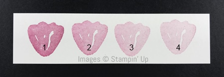 Two-step stamping Bunch of Blossoms by Stampin Up