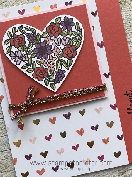 Hand made Valentine card using Heart Happiness stamp set by Stampin Up 2