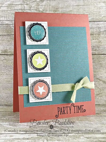 Hand made card using Bubble Over Stamp Set & Bottles & Bubbles Framlits Dies by Stampin Up Card 3