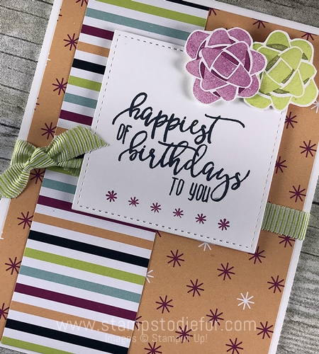 SS021 Hand stamped birthday card using the Picture Perfect Birthday stamp set by Stampin Up