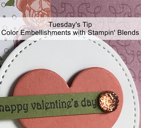 Valentines Card using Petal Garden Designer Paper & Hearts Framelits by Stampin' Up! www.stampstodiefor.com Coloring Gems 2