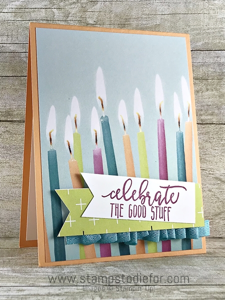 Hand stamped Birthday Card using the Picture Perfect stamp set by Stampin Up