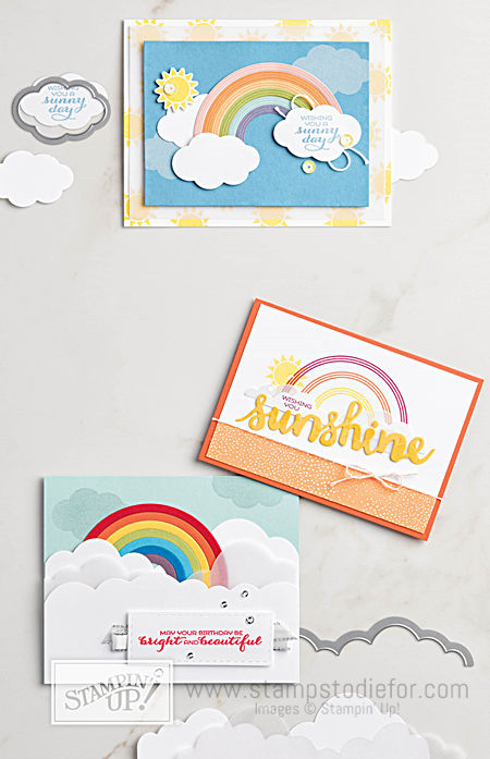 Sunshine & Rainbows stamp set and Rainbow Builder Framelit Dies by Stampin' Up! www.stampstodiefor.com 2