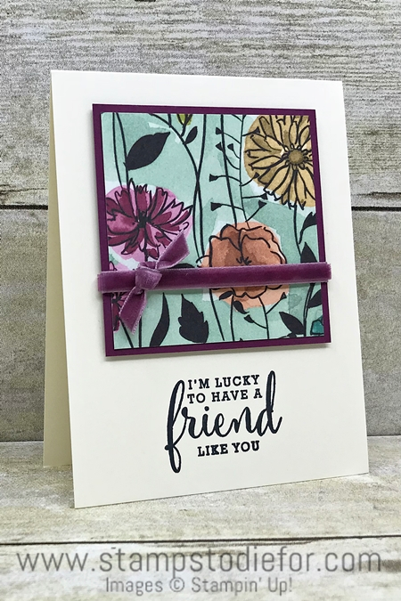 Piece C - One Sheet Wonder I'm Lucky to have a friend like you Card - paper piece C - Love What You Do Suite by Stampin Up 23