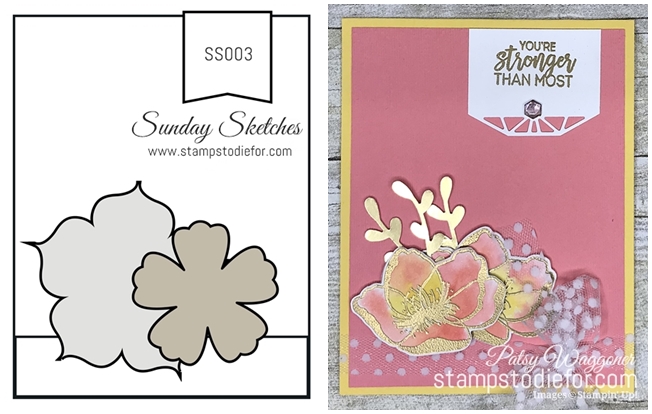 Sunday Sketches SS003 Beautiful Promenade stamp set by Stampin Up www.stampstodiefor.com pair