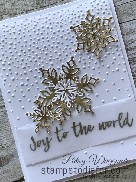 Snowflake Trinket Dies by Stampin' Up! Joy to the World Christmas Card  tilt www.stampstodiefor.com