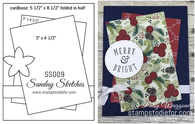 Sunday Sketches SS009 Another Wonderful Year stamp set  Under the Mistletoe Designer Paper by Stampin' Up! www.stampstodiefor.com tile 3