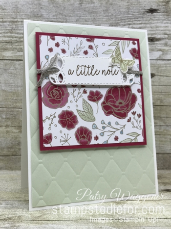 One Sheet Wonder piece H - A little Note Card  All My Love Designer Series Paper by Stampin' Up! www.stampstodiefor.com #loveitchopit