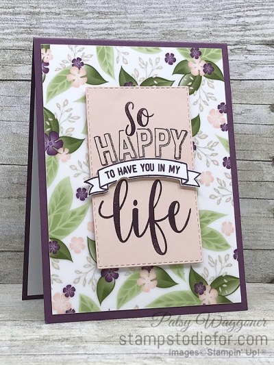 Card made using One Sheet Wonder piece A and Floral Romance paper #loveitchopit #onesheetwonder #stampinup (2)