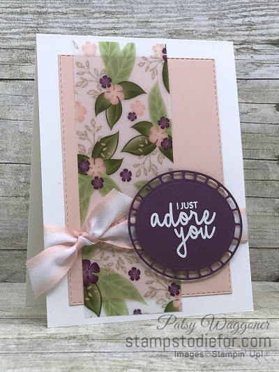 Card made using One Sheet Wonder piece D and Floral Romance paper #loveitchopit #onesheetwonder #stampinup  (2)