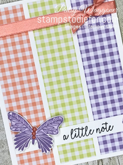 Card created using Sunday Sketches SS024 Gingham Gala paper and Butterfly Gala Stamp set #butterflygala  #stampinup 2