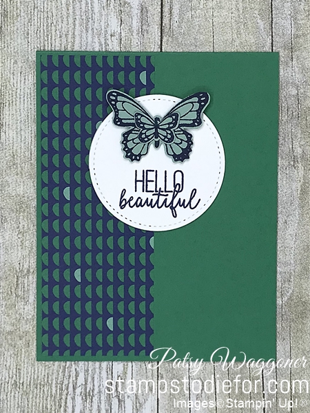 Card created using the One Sheet Wonder Piece D Happiness Blooms Desisgner Paper and Butterfly Gala Stamp set #stampinup #onesheetwonder #loveitchopit