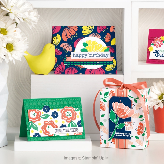 Happiness Blooms card samples 