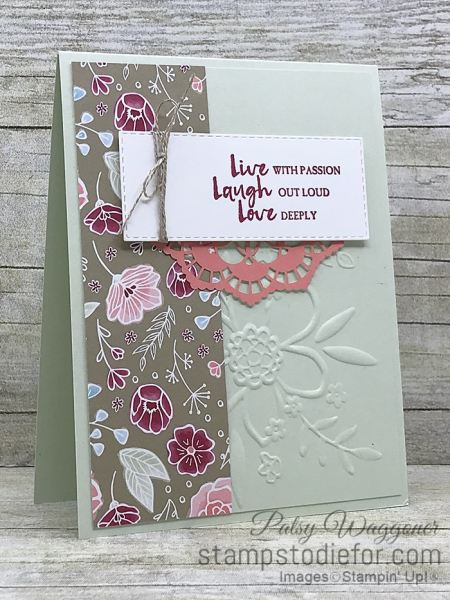 Card stamped using Sunday Sketches SS032 and Beautiful You Stamp Set  All My Love Paper #stampinup #SS032 2 (2)