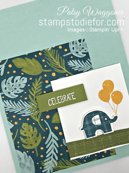 Card Sketch SS050 Little Elephant Stamp Set slant