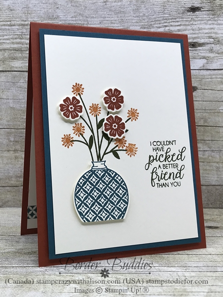 Friend Card made with Christmas Gleaming & Beautiful Bouquet Stamp Sets by Stampin' Up