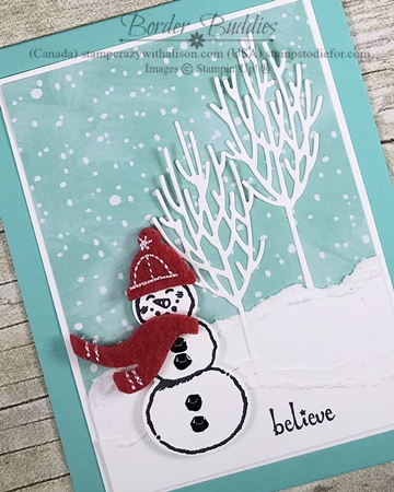 Snowman Seasons Stamp Set by Stampin Up Card 1 wood (2)