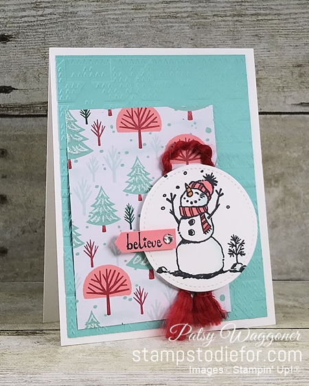 Sunday Sketches Card Let it Snow Suite of Products by Stampin Up wood