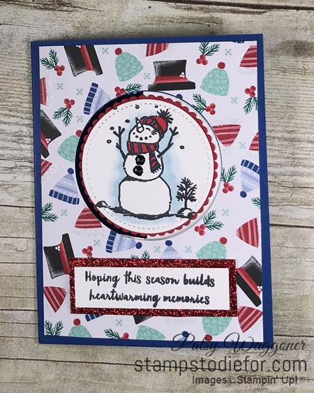 Fun Fold Christmas Card Snowman Season Stamp Set by Stampin Up straight