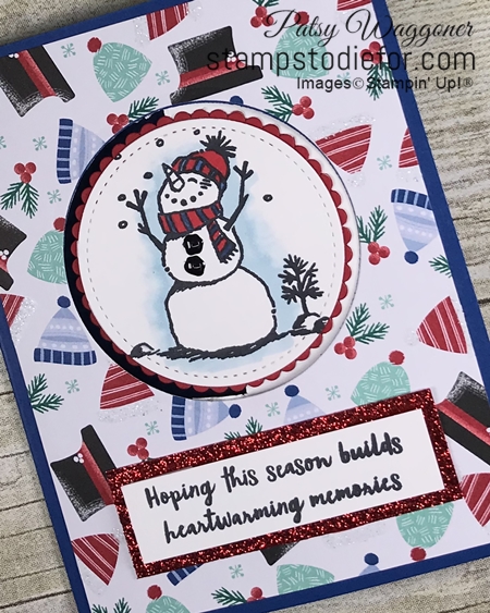 Fun Fold Christmas Card Snowman Season Stamp Set by Stampin Up slant