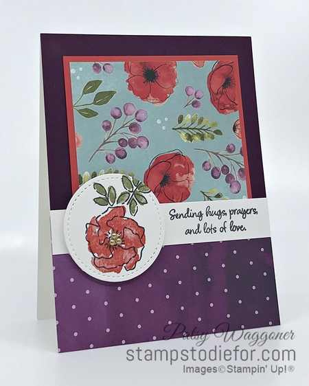 Sunday Card Sketch Painted Poppies Stamp Set by Stampin Up - Inspired Iris Stamp Set