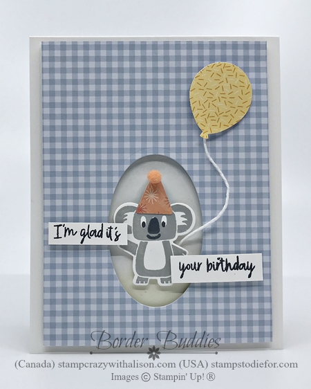 Just in CASE card created using the Birthday Bonanza Suite by Stampin' Up! 2-13 front