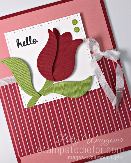 Sunday Card Sketch Timeless Tulip stamp set by Stampin Up - From My Heart Paper (2)
