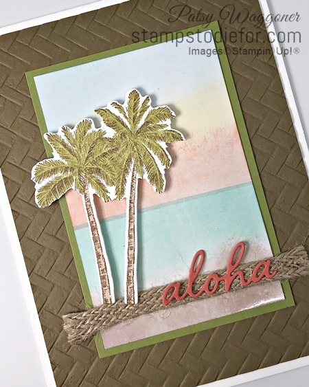 ALT April BB Tropical Oasis Suite Timeless Tropical Stamp Set by Stampin Up Alternative Card slant