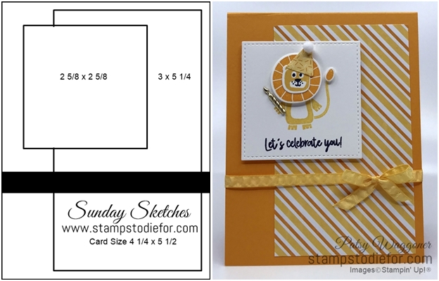 Sunday Sketches Card Sketch Bonanza Buddies stamp set by Stampin' Up! 5-17-2020 horz